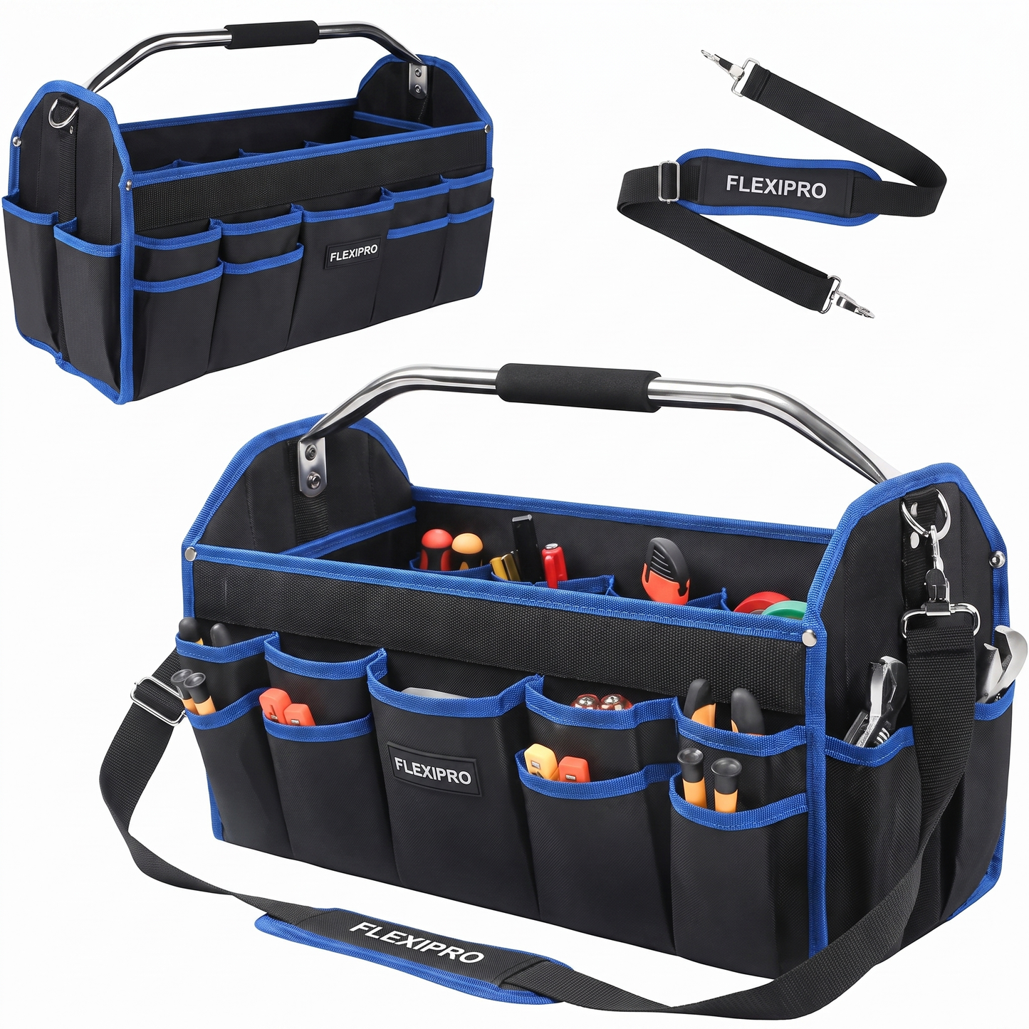 Open Top Tool Tote Bag